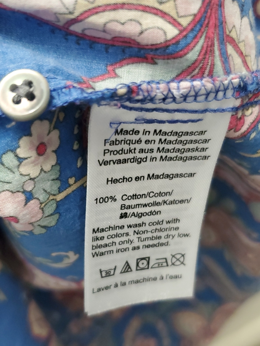 J. Crew X Liberty Fabric Flora Belle Ruffle Top Blue Floral Paisley Size 6 - Picture 7 of 12